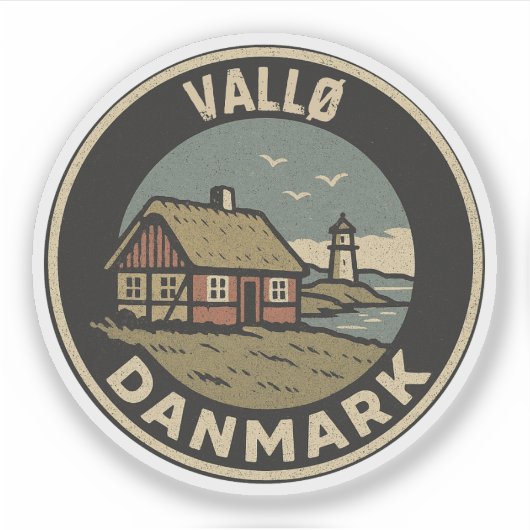 Vallø, Denemarken Danmark Sticker (Voorkant)