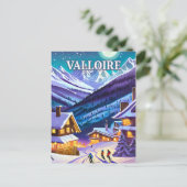 Valloire: Alpestre Toile, Hiver's Eclats in Harmo Briefkaart (Staand voorkant)