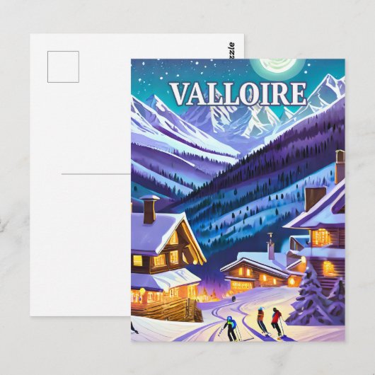 Valloire: Alpestre Toile, Hiver's Eclats in Harmo Briefkaart (Voorkant / Achterkant)
