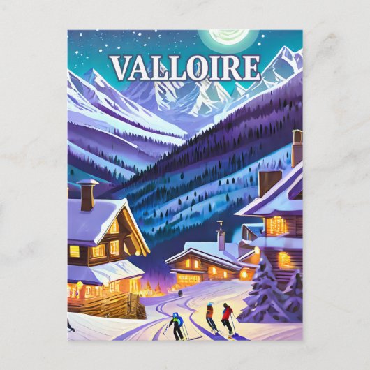 Valloire: Alpestre Toile, Hiver's Eclats in Harmo Briefkaart (Voorkant)