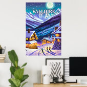 Valloire: Alpestre Toile, Hiver's Eclats in Harmo Poster (Thuiskantoor)