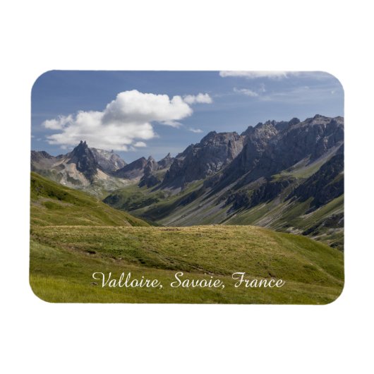Valloire Mountains Summer Landscape, France Magneet (Horizontaal)