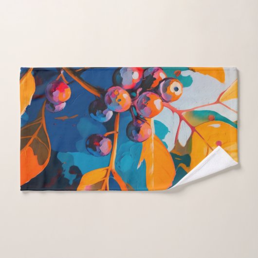 Vallooienolie geschilderd. Abstract herfstblad Handdoek (Handdoek)