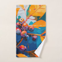 Vallooienolie geschilderd. Abstract herfstblad
