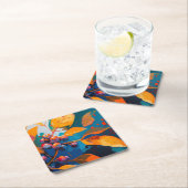 Vallooienolie geschilderd. Abstract herfstblad Kartonnen Onderzetters (Insitu)