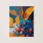 Vallooienolie geschilderd. Abstract herfstblad Legpuzzel (Verticaal)