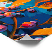 Vallooienolie geschilderd. Abstract herfstblad Poster (Hoek)