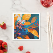 Vallooienolie geschilderd. Abstract herfstblad Servet (Insitu)