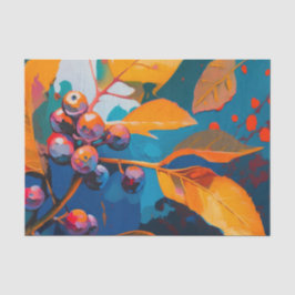 Vallooienolie geschilderd. Abstract herfstblad Tissuepapier