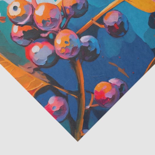 Vallooienolie geschilderd. Abstract herfstblad Tissuepapier (Detail)