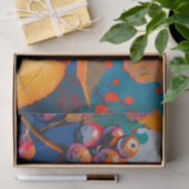 Vallooienolie geschilderd. Abstract herfstblad Tissuepapier (Geschenk)