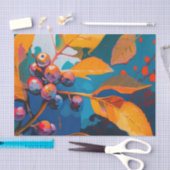 Vallooienolie geschilderd. Abstract herfstblad Tissuepapier (Craft)