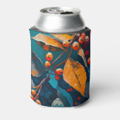 Vallooienolie geschilderd. Natuur najaarsblad Blikjeskoeler (Blikje Achterkant)