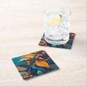 Vallooienolie geschilderd. Natuur najaarsblad Kartonnen Onderzetters (Insitu)