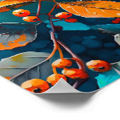 Vallooienolie geschilderd. Natuur najaarsblad Poster (Hoek)