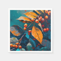 Vallooienolie geschilderd. Natuur najaarsblad