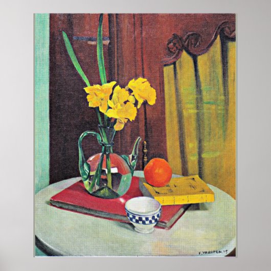 Vallotton - Jug met Gele Daffodils Poster (Voorkant)