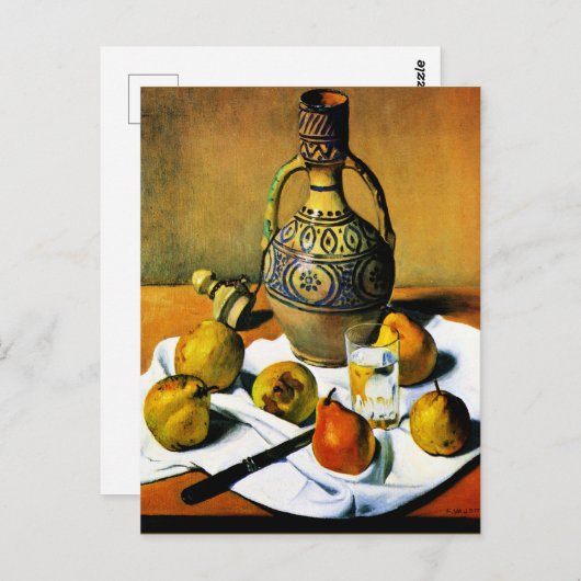 Vallotton - Moroccan Jug and Pears, fine art Briefkaart (Voorkant / Achterkant)