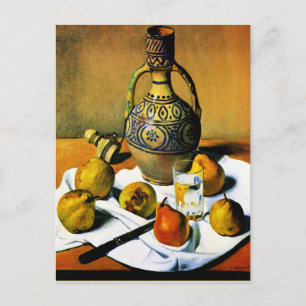 Vallotton - Moroccan Jug and Pears, fine art Briefkaart