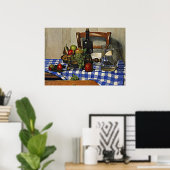 Vallotton: stil leven met blauwe controleertablet poster (Thuiskantoor)