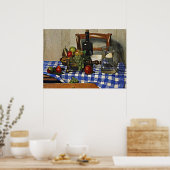 Vallotton: stil leven met blauwe controleertablet poster (Keuken)