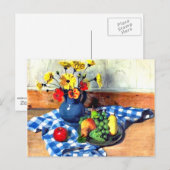 Vallotton - Zonnebloemen, peren en druiven Briefkaart (Voorkant / Achterkant)