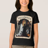 Valloween Ceremony Ghost And Robed Figure Tri-Blend Shirt (Voorkant)