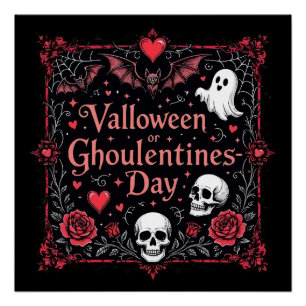 Valloween of Ghoulentines Dag Evenement Perfect Poster