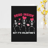 Valloween Valentines Dead Inside Grappig Kaart (Gele Bloem)
