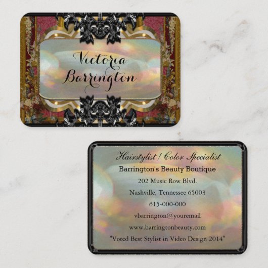 Valmante French Elegant Pearl Professional Visitekaartje (Voorkant / Achterkant)