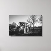 Valmet bij Rest Black & White Canvas Afdruk (Voorkant)