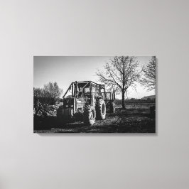 Valmet bij Rest Black & White Canvas Afdruk