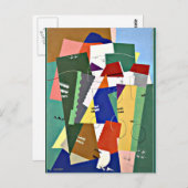 Valmier - Landschap, kleurrijk Cubisme kunstwerk Briefkaart (Voorkant / Achterkant)