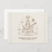 Valmiki jayanti feestkaart briefkaart (Voorkant / Achterkant)