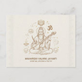 Valmiki jayanti feestkaart briefkaart (Voorkant)