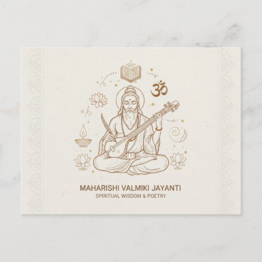 Valmiki jayanti feestkaart briefkaart (Voorkant)
