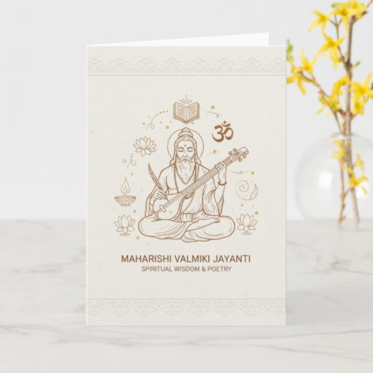 Valmiki jayanti feestkaart kaart (Gele Bloem)