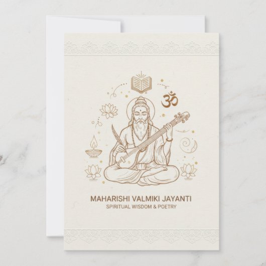 Valmiki jayanti feestkaart kaart (Voorkant)