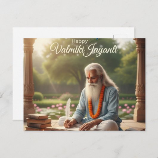 Valmiki jayanti viering briefkaart (Voorkant / Achterkant)