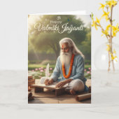 Valmiki jayanti viering kaart (Gele Bloem)