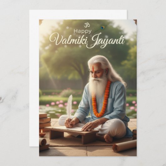 Valmiki jayanti viering kaart (Voorkant / Achterkant)