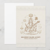 Valmiki jayanti viering kaart (Voorkant / Achterkant)