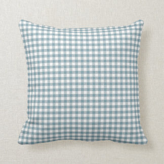 Valmont geruite kussen in turquoise