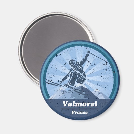 Valmorel Skiër Magneet (Voorkant / Achterkant)