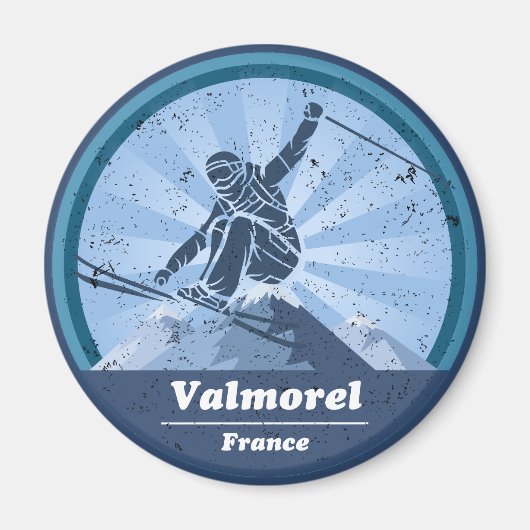 Valmorel Skiër Magneet (Voorkant)