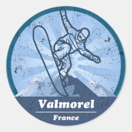 Valmorel Skiresort - Snowboard Ronde Sticker