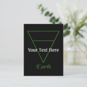 Valn Pagan Earth Element Symbol Briefkaart (Staand voorkant)