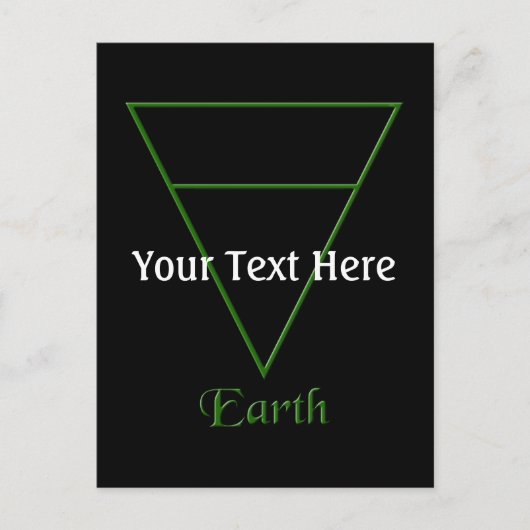 Valn Pagan Earth Element Symbol Briefkaart (Voorkant)