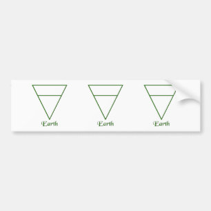 Valn Pagan Earth Element Symbol Bumpersticker