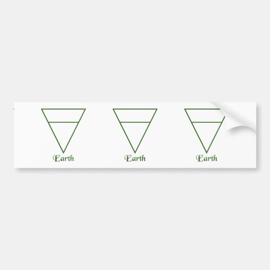 Valn Pagan Earth Element Symbol Bumpersticker (Voorkant)
